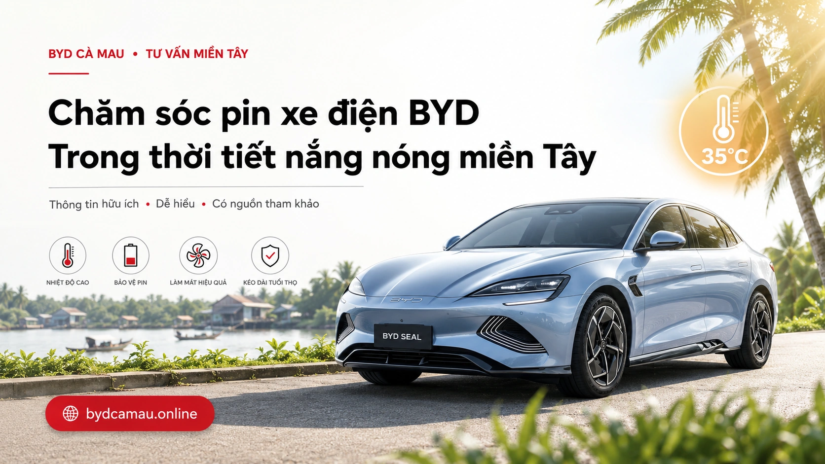 Chăm sóc pin ngày nóng