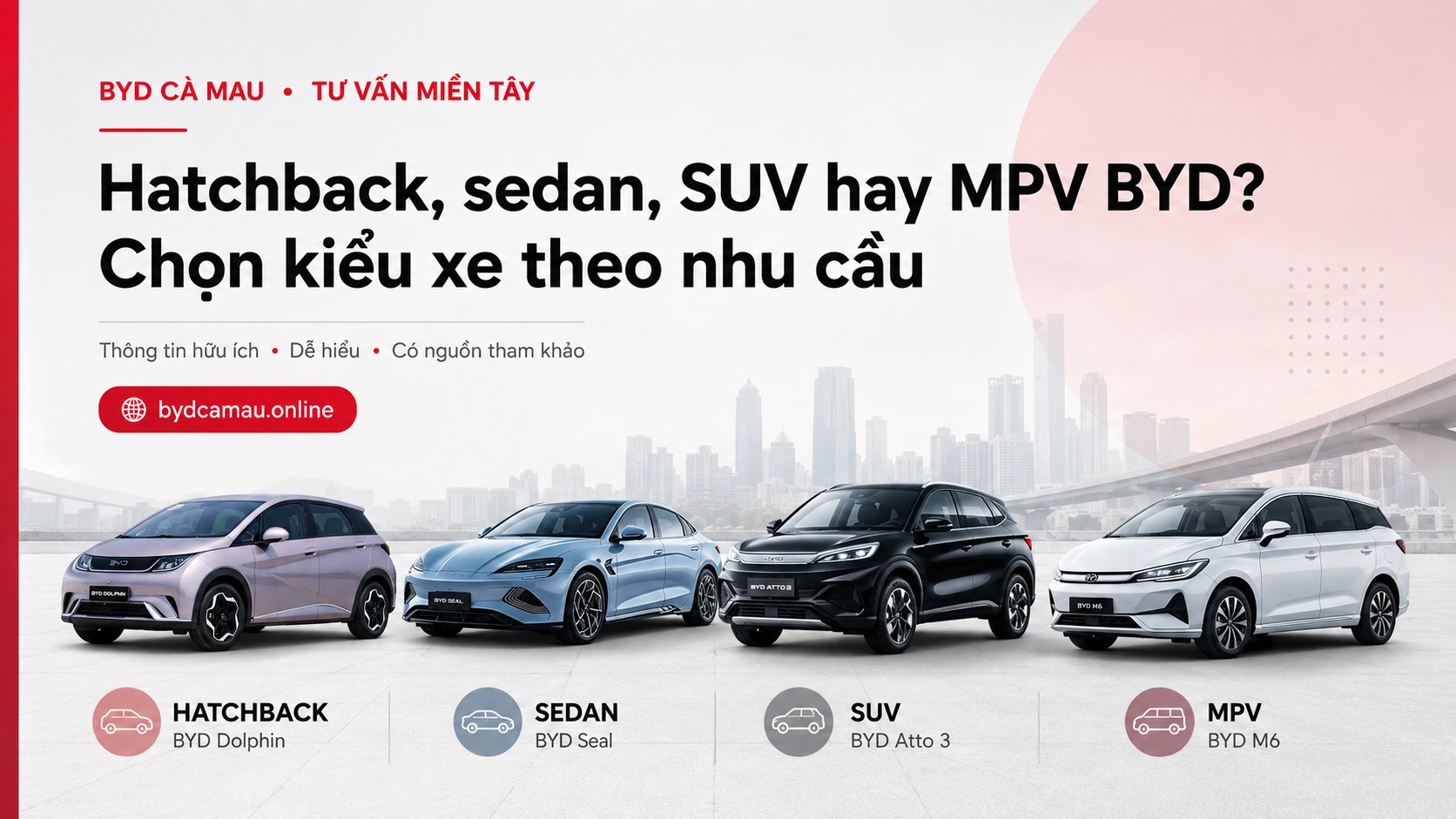 Chọn kiểu dáng xe BYD