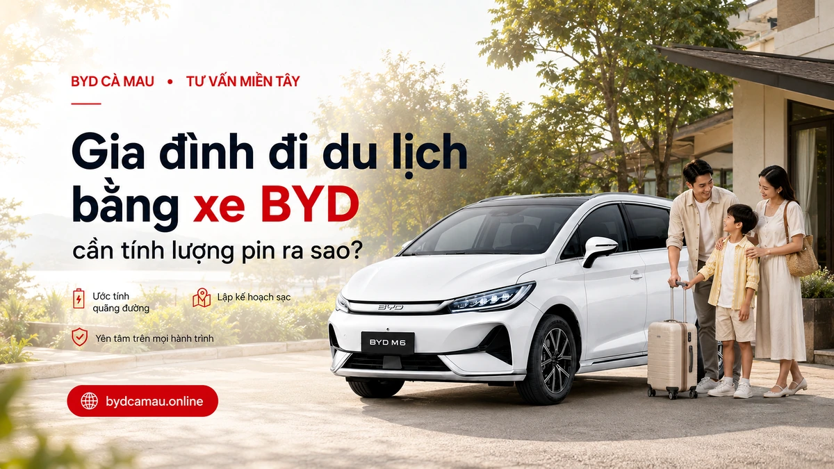 Gia đình chuẩn bị hành trình bằng xe BYD