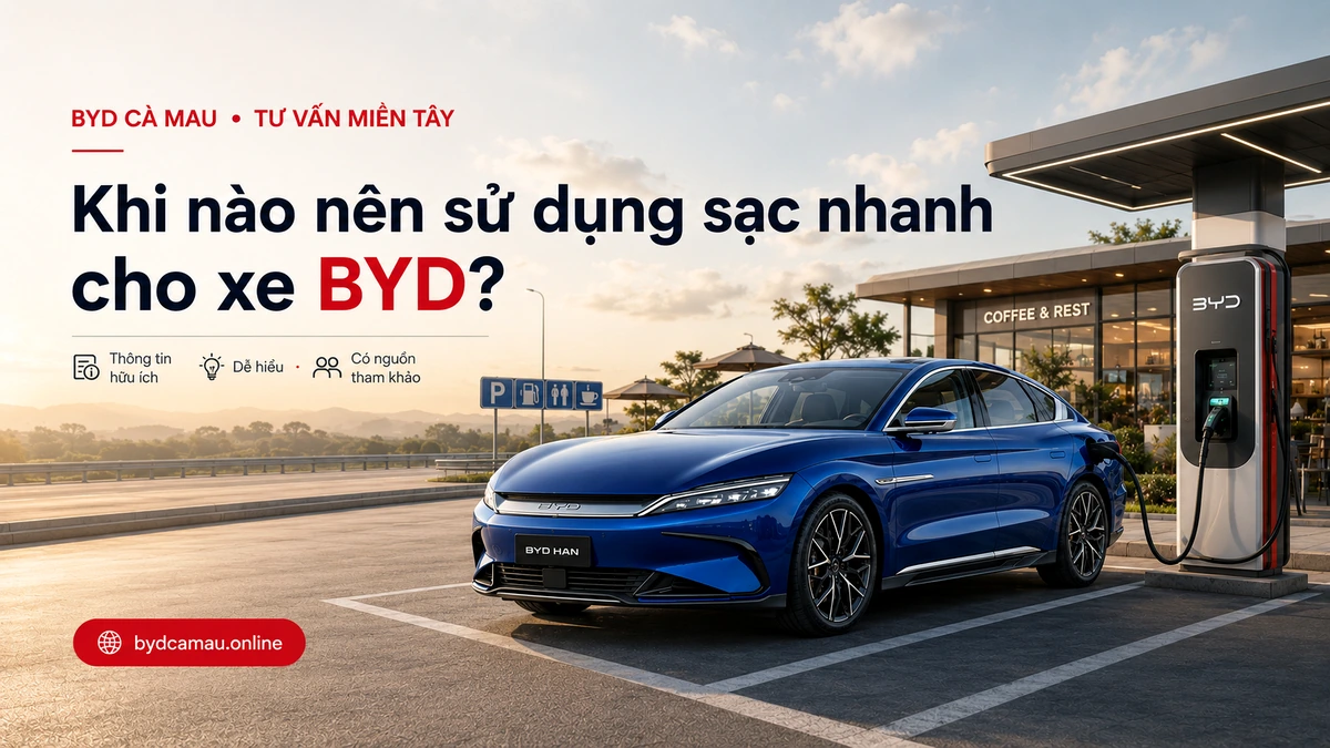 BYD Han sạc nhanh tại điểm dừng hành trình
