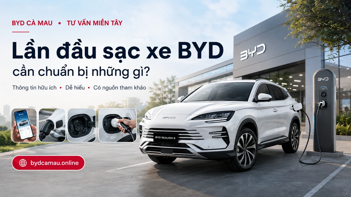 Checklist lần đầu sạc xe BYD