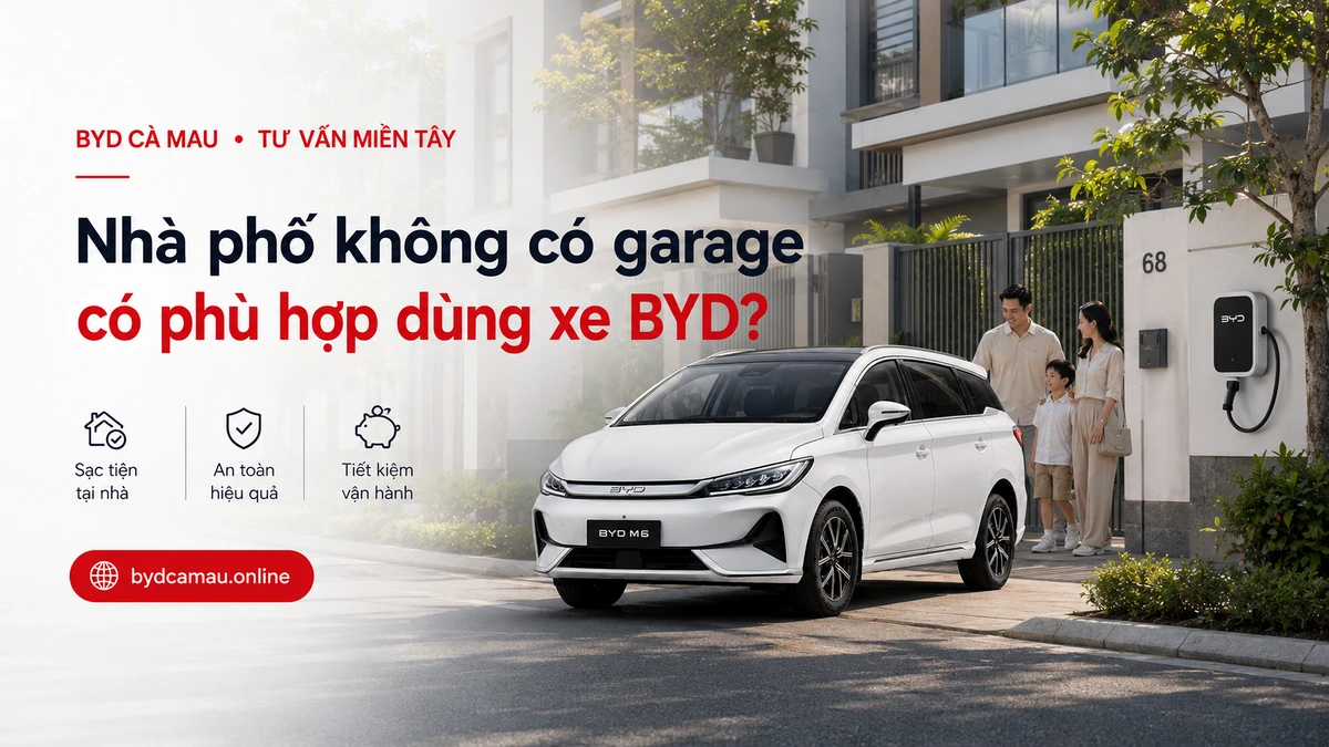 Phương án sạc xe BYD tại nhà phố