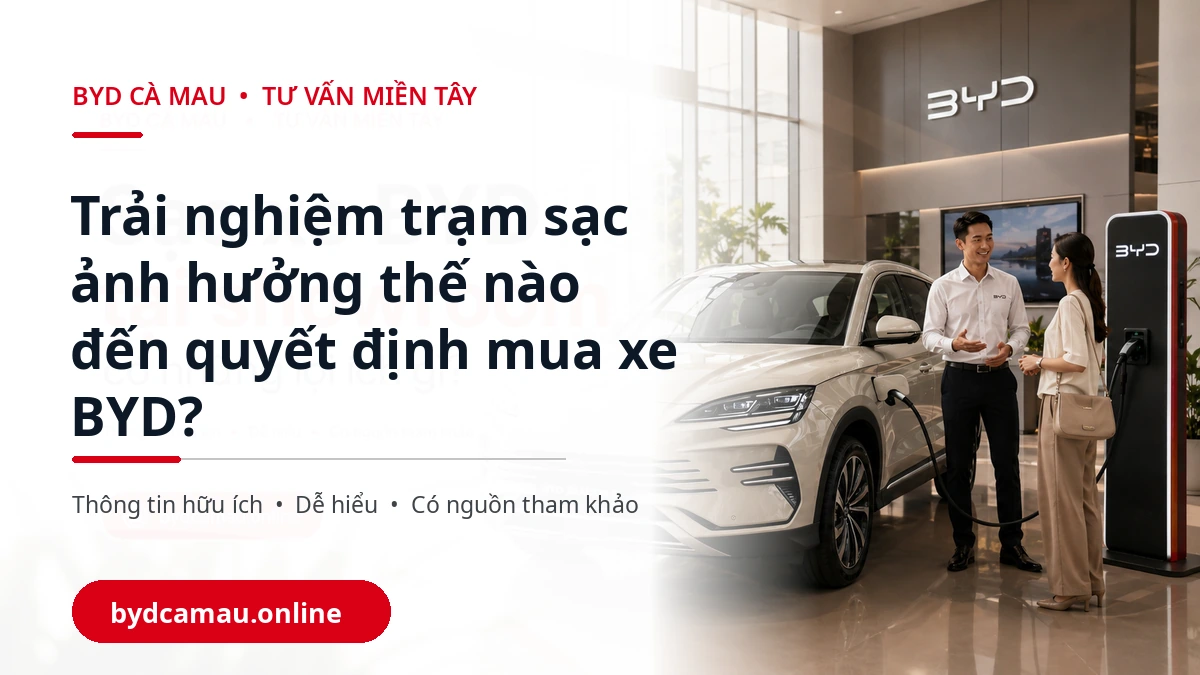 Khách hàng trải nghiệm xe và trạm sạc BYD